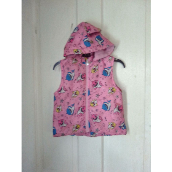 Girls Pinkfong Vest 5T Pink Blue - Picture 1 of 2